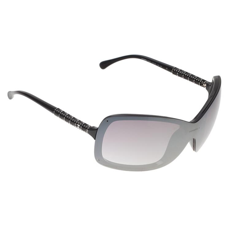 Chanel Black 6036 Shield Sunglasses Chanel | The Luxury Closet
