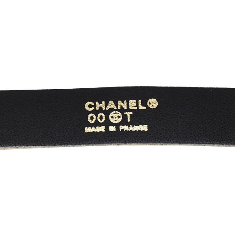Pre Owned Chanel Multicolor Python CC Waist Belt 70CM
