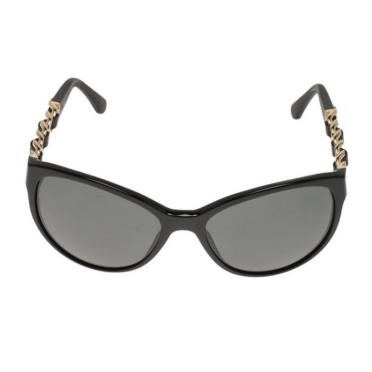 chanel black cat eye sunglasses