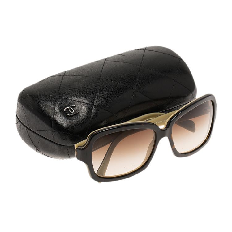 Pre Owned Chanel Tortoise Frame Square Sunglasses