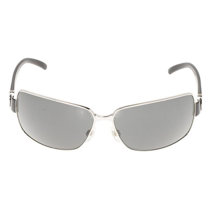 Chanel Black and Silver 4151 Rim Sunglasses Chanel