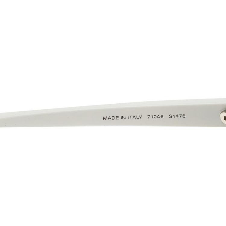 Pre Owned Chanel White 71046 S1476 Shield Visor Sunglasses
