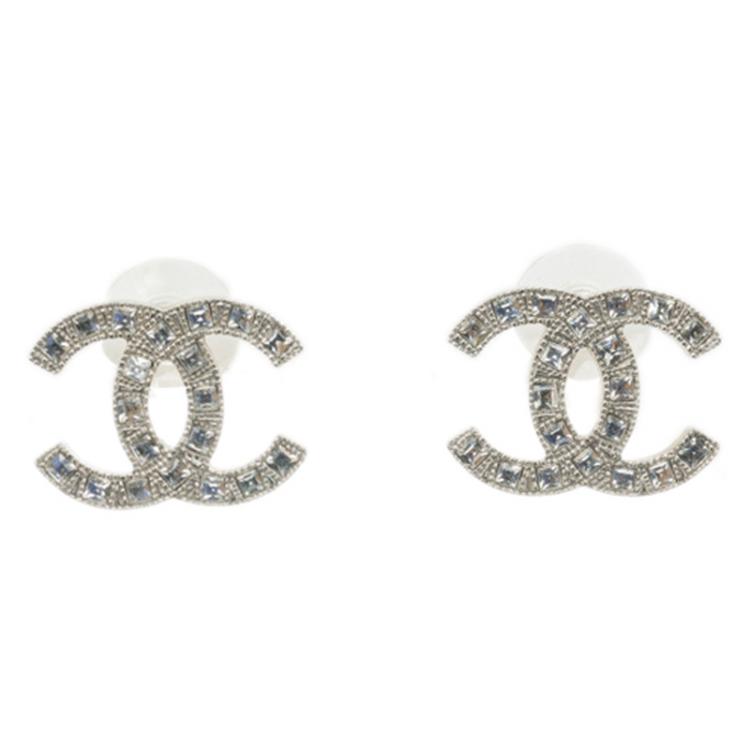 chanel earrings diamond stud