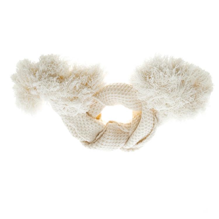 مملوكة مسبقًا Chanel Cream Chunky Knit Cashmere Muffler