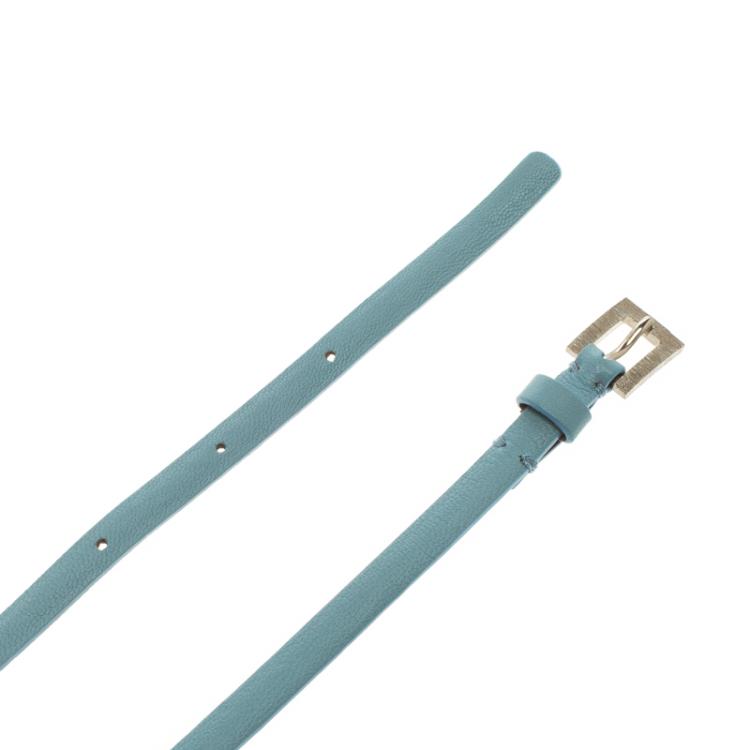 Pre Owned Chanel Faux Pearl and Leather Belt 