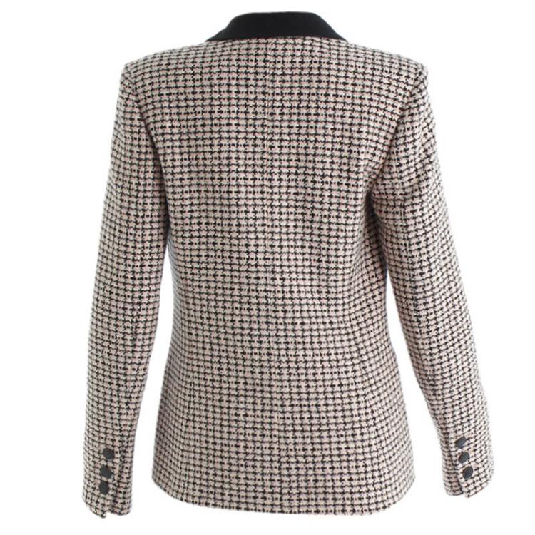 مملوكة مسبقًا Chanel Pink & Black Tweed Tailored Jacket S