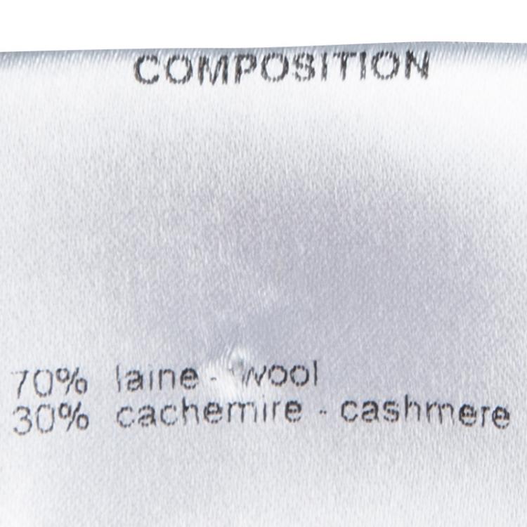 Pre Owned Chanel Black Perforated Wool Chunky Crochet Trim Sleeveless Top S