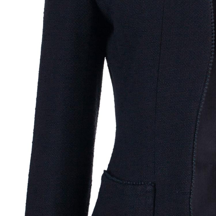 Pre Owned Chanel Black Light Bouclé Skirt Suit M