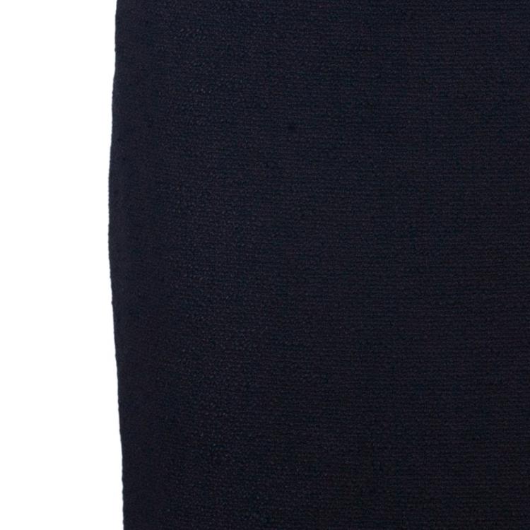 Pre Owned Chanel Black Light Bouclé Skirt Suit M