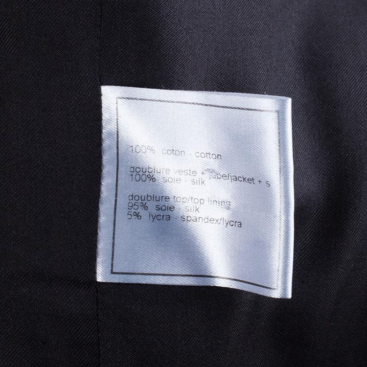 Pre Owned Chanel Black Light Bouclé Skirt Suit M