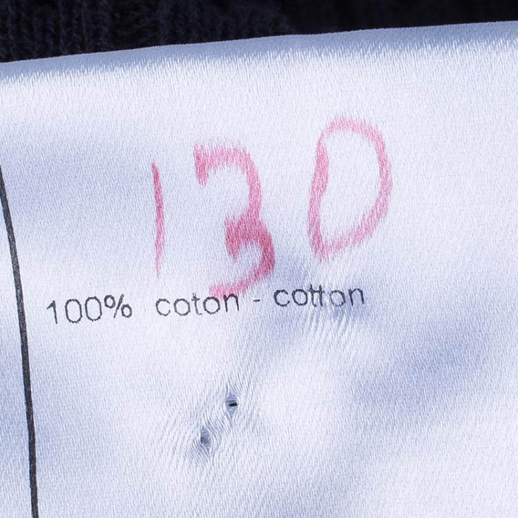 Pre Owned Chanel Knit Detail Black Top S