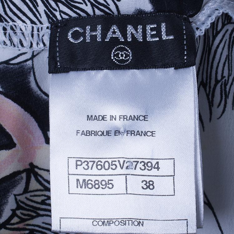 Pre Owned Chanel Silk Printed Palazzo Pants M