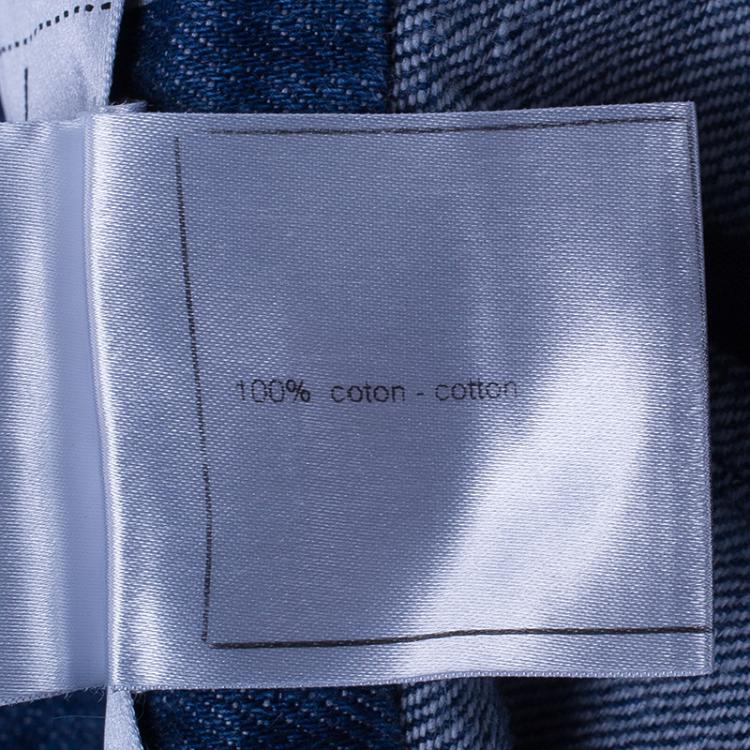 Pre Owned Chanel Denim Long Coat S