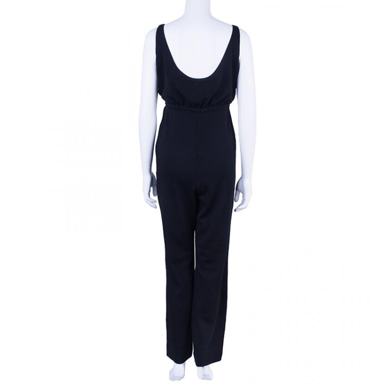 Pre Owned Chanel Sleeveless Drawstring Jumpsuit M