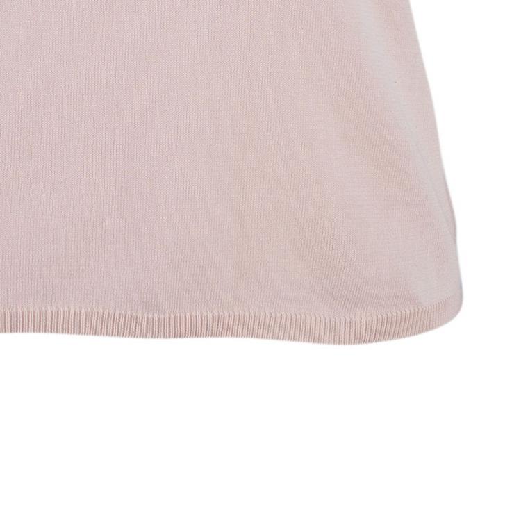 Pre Owned Chanel Blush Pink Knit Top M