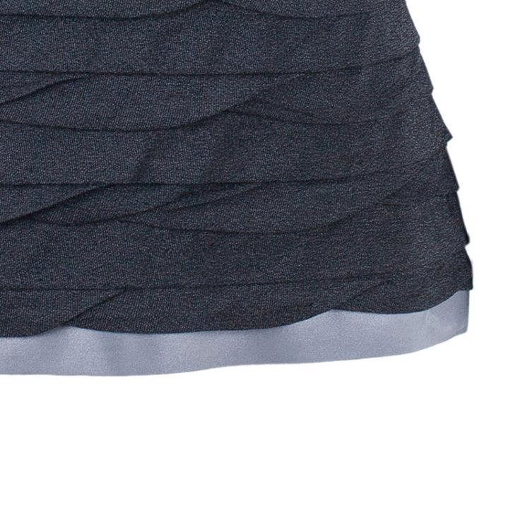 Pre Owned Chanel Tiered Metallic Sleeveless Top M