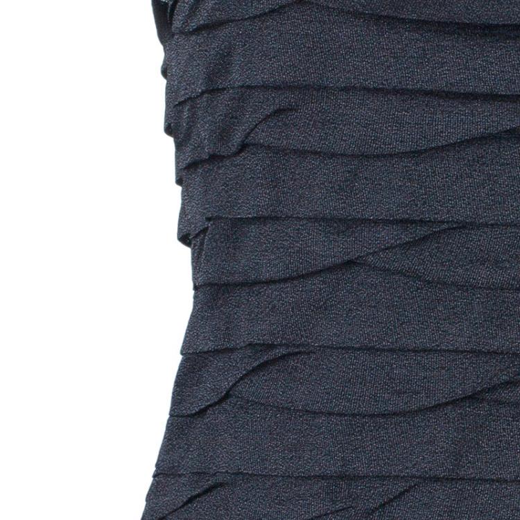 Pre Owned Chanel Tiered Metallic Sleeveless Top M