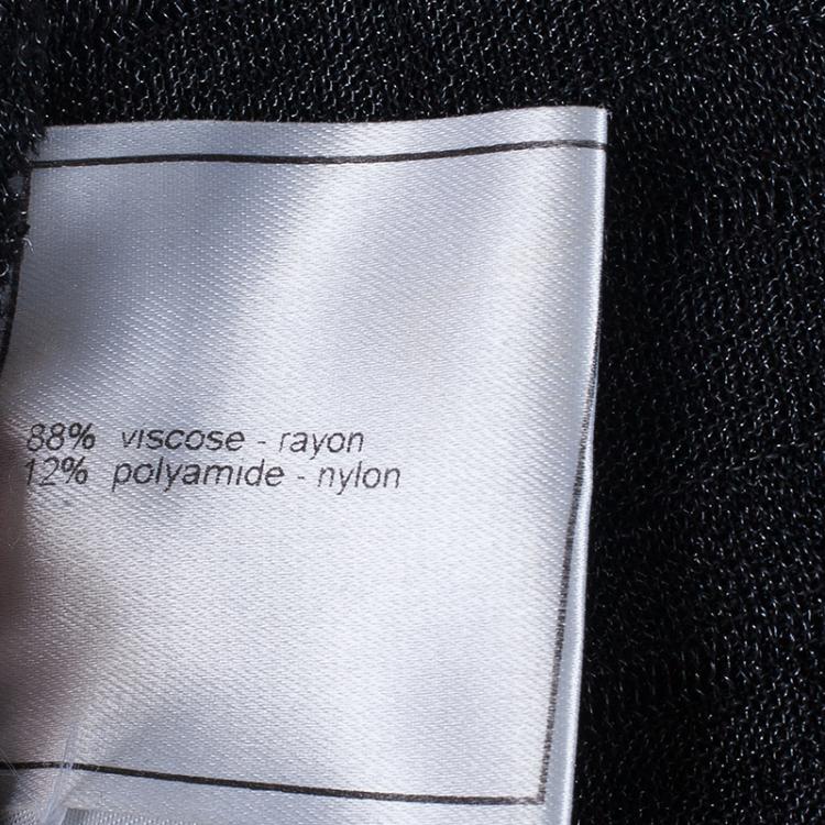 Pre Owned Chanel Tiered Metallic Sleeveless Top M