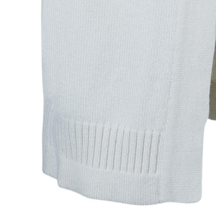 Pre Owned Chanel White Cashmere Cardigan S