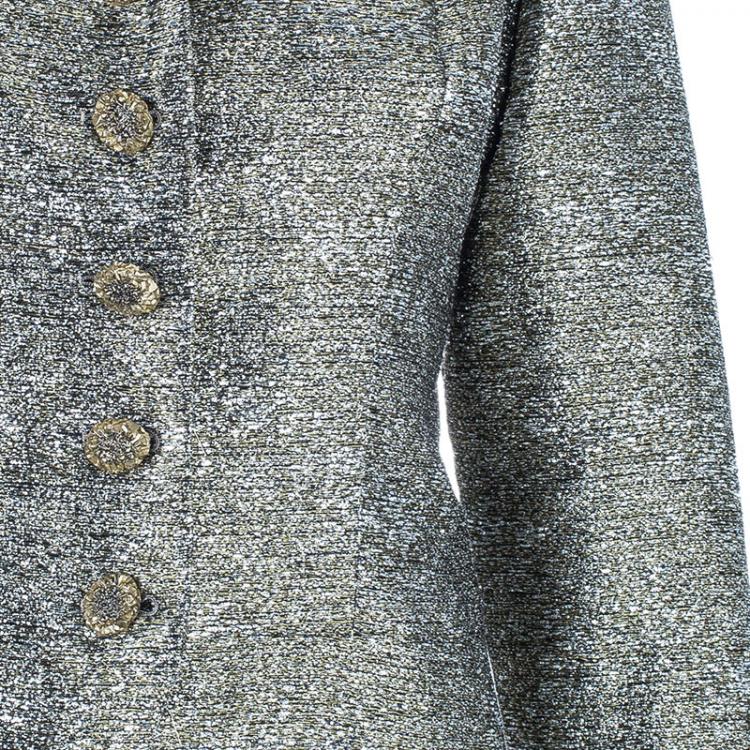 Pre Owned Chanel Gold Metallic Short Jacket XXL