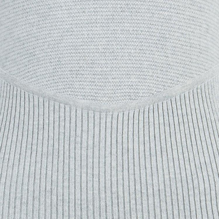 Pre Owned Chanel Grey Cashmere Sweater Dress M