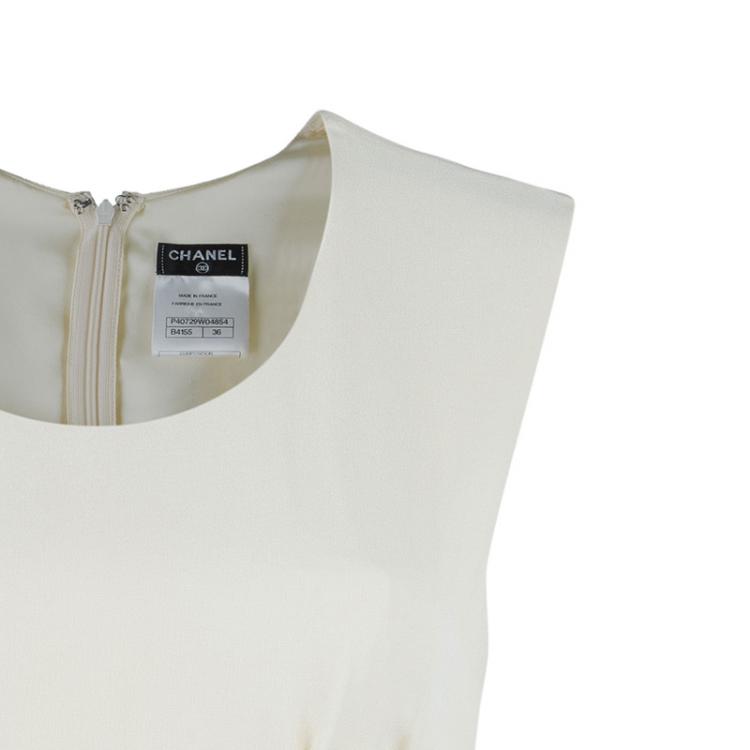 Pre Owned Chanel Monochrome Sleeveless Dress S