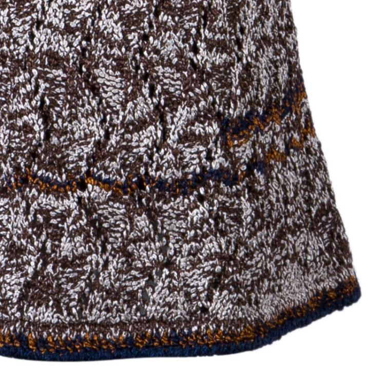 Pre Owned Chanel Brown Two Pocket Knit Dress M