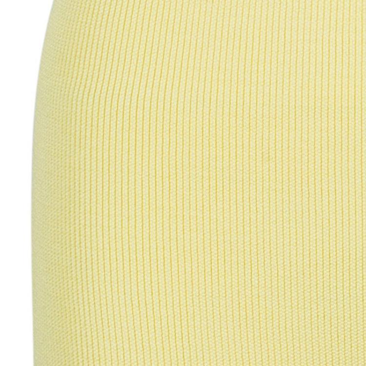 Pre Owned Chanel Canary Yellow Sleeveless Knit Top M
