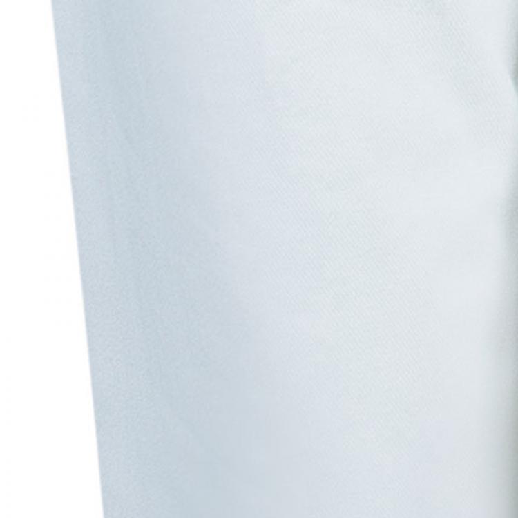 Pre Owned Chanel White Denim Pants M