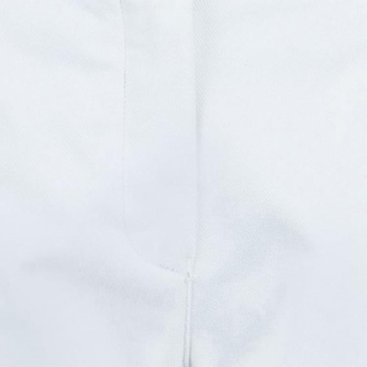 Pre Owned Chanel White Denim Pants M