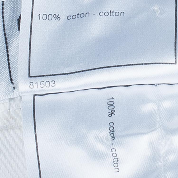 Pre Owned Chanel White Denim Pants M