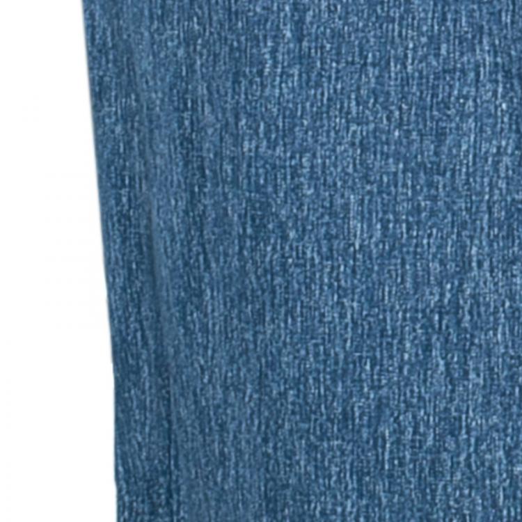 Pre Owned Chanel Blue Linen Long Shorts M