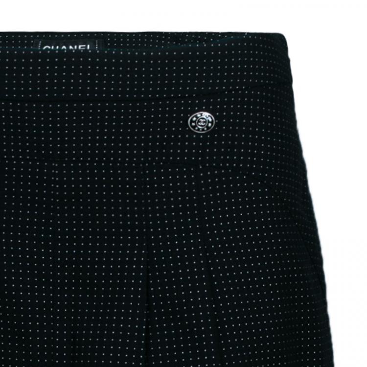 مملوكة مسبقًا Chanel Black Polka Dot Maxi Skirt M