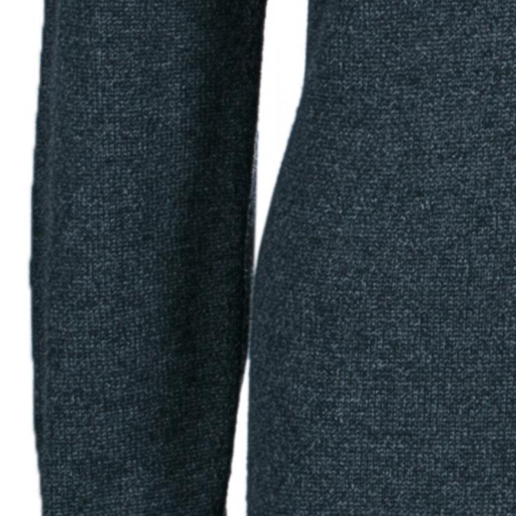 Pre Owned Chanel Grey Long Knit Cardigan M