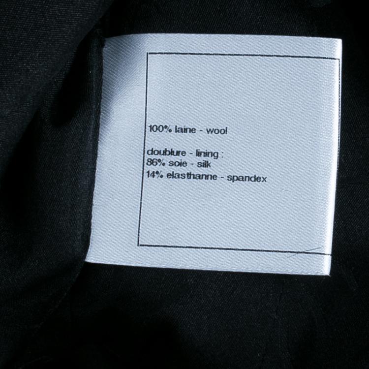 Pre Owned Chanel Black Metallic Trim Jacket M