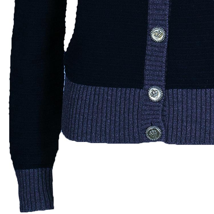 مملوكة مسبقًا Chanel Navy Blue Cardigan M
