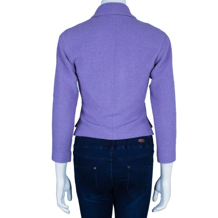 Pre Owned Chanel Lavender Tweed Jacket S