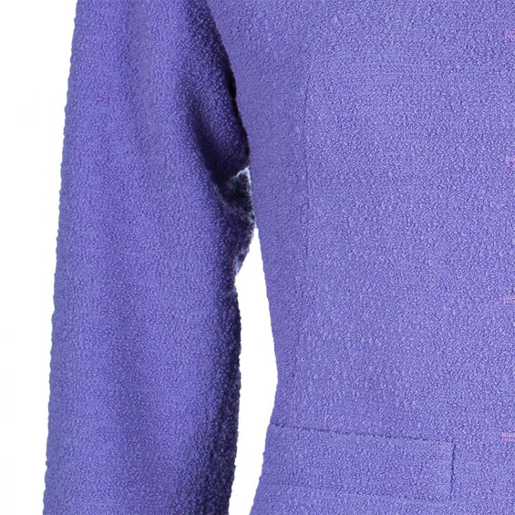 Pre Owned Chanel Lavender Tweed Jacket S