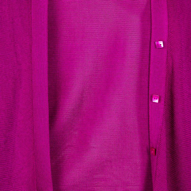 Pre Owned Chanel Pink Top and Cardigan Set M