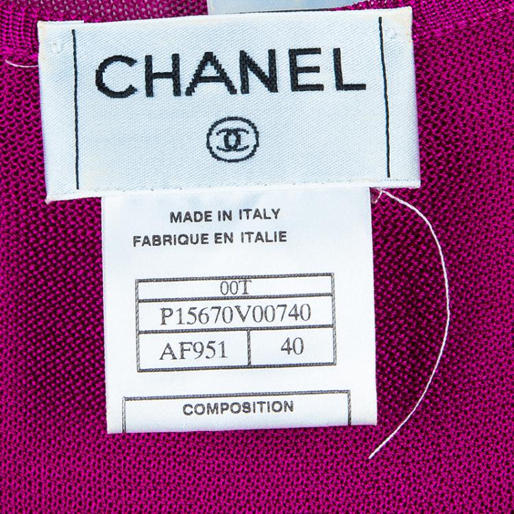 Pre Owned Chanel Pink Top and Cardigan Set M
