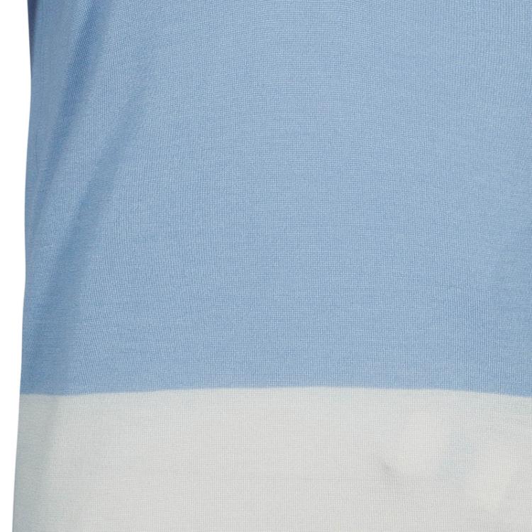 Pre Owned Chanel Light Blue Polo Shirt