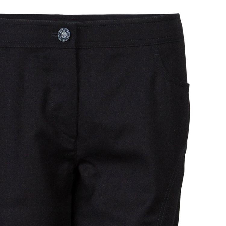 Pre Owned Chanel Brown Wool Trousers L