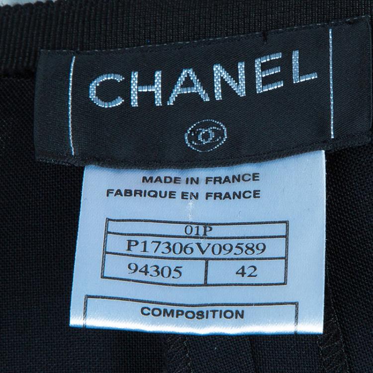 Pre Owned Chanel Black Tailored Trousers L