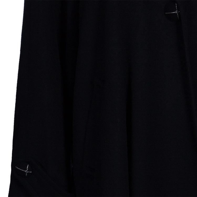 Pre Owned Chanel Black Cashmere Long Coat L