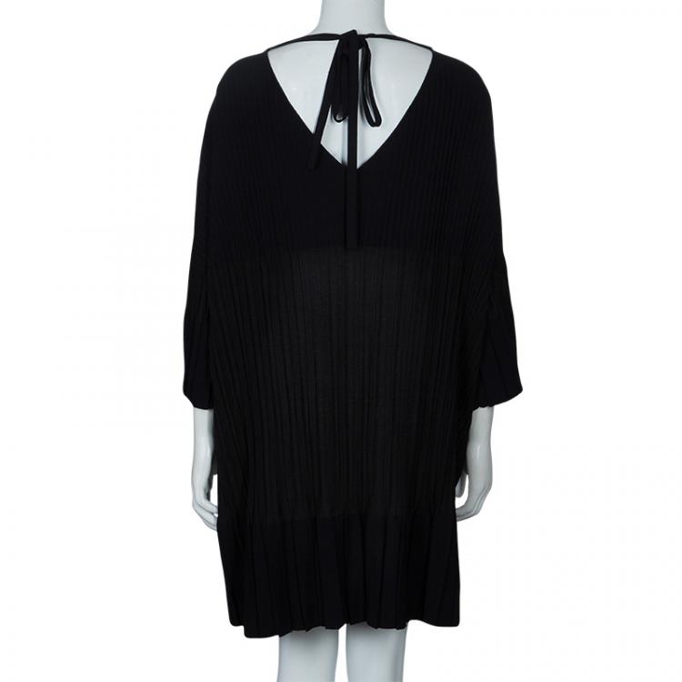 Pre Owned Chanel Black Knit Oversized Dress M