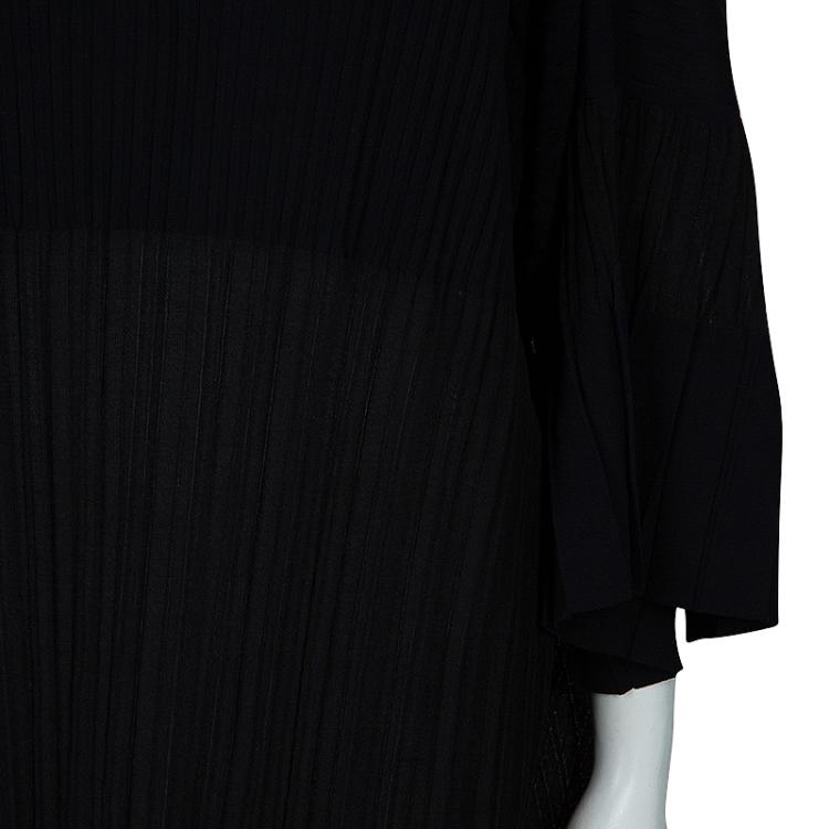 Pre Owned Chanel Black Knit Oversized Dress M