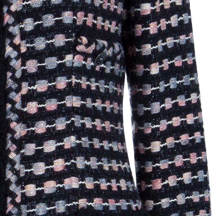Pre Owned Chanel Black Tweed Jacket M
