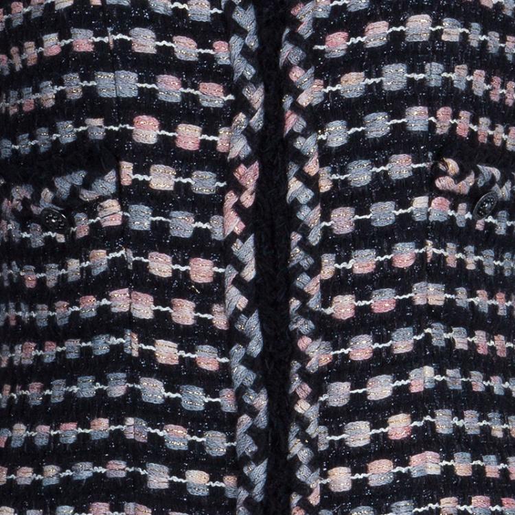 Pre Owned Chanel Black Tweed Jacket M