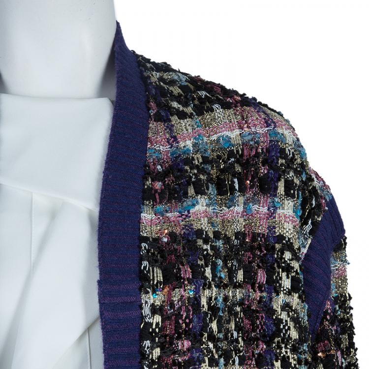 مملوكة مسبقًا Chanel Purple Long Cardigan XL