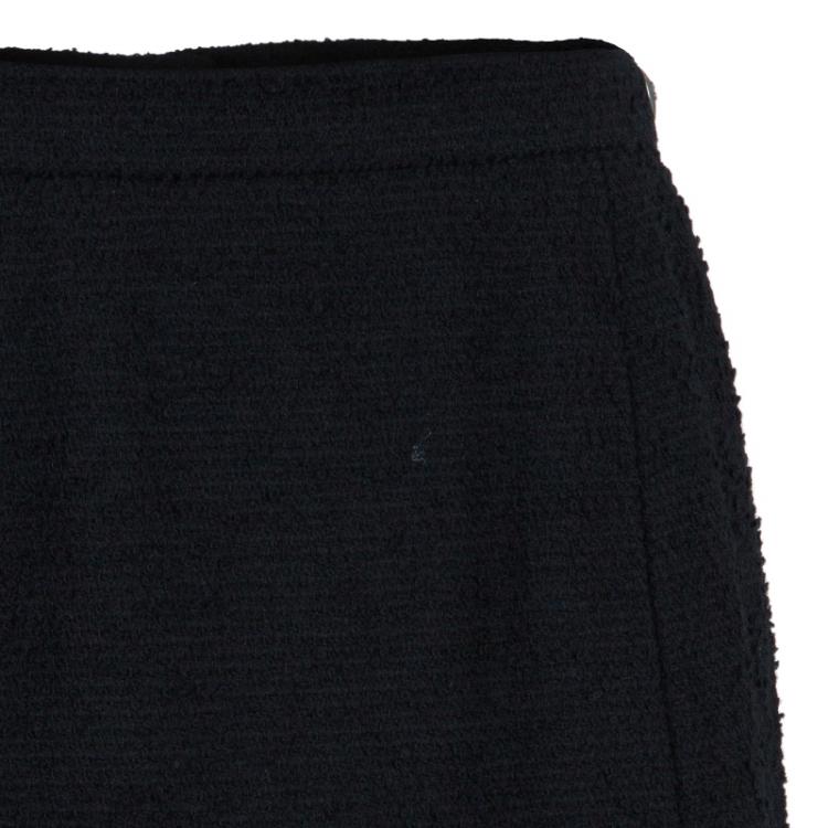 Pre Owned Chanel Black Pleated Skirt M